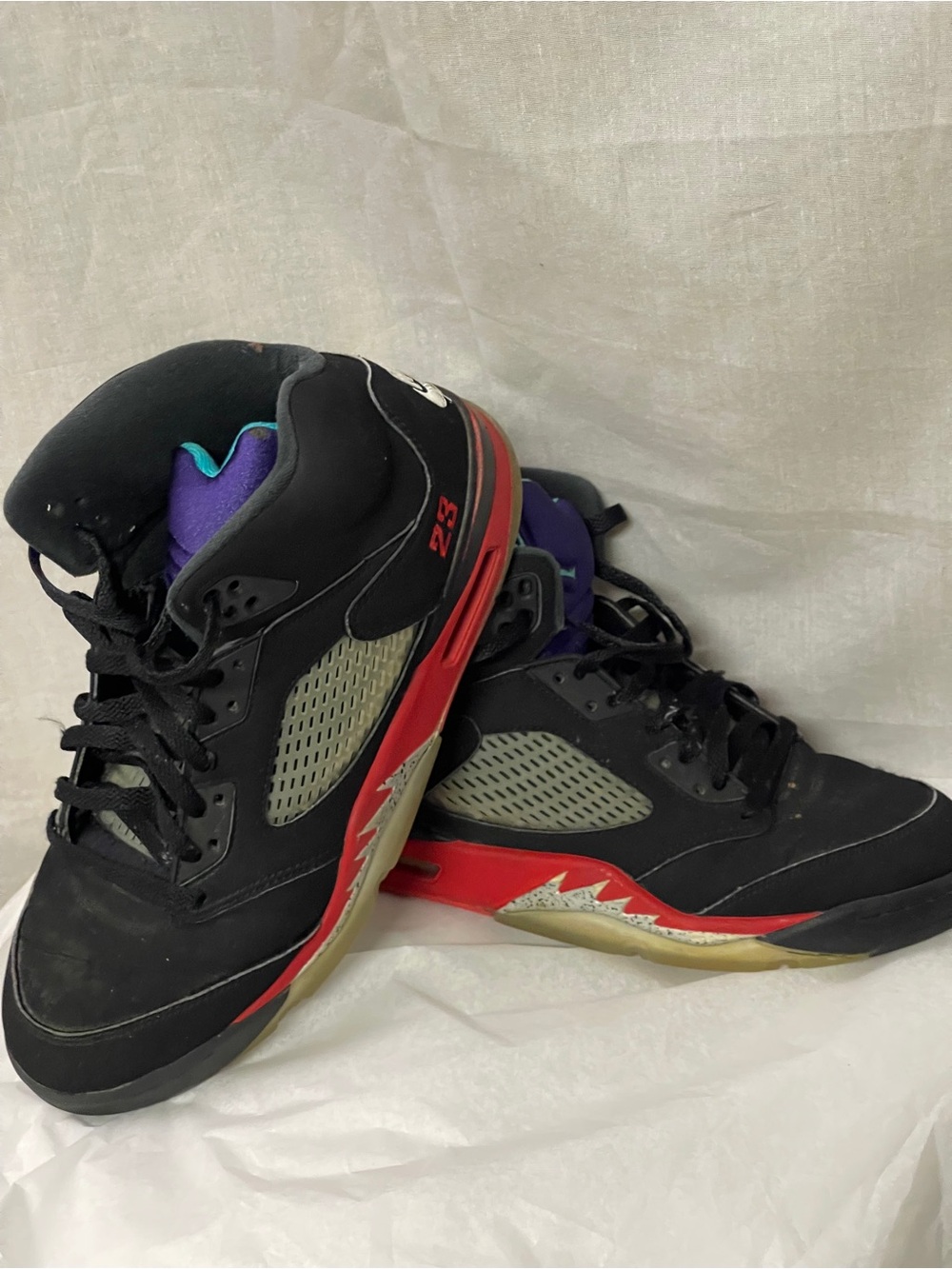 Nike Men Black Basketball Sneakers with Red and Purple Accents Style CZ1786-001